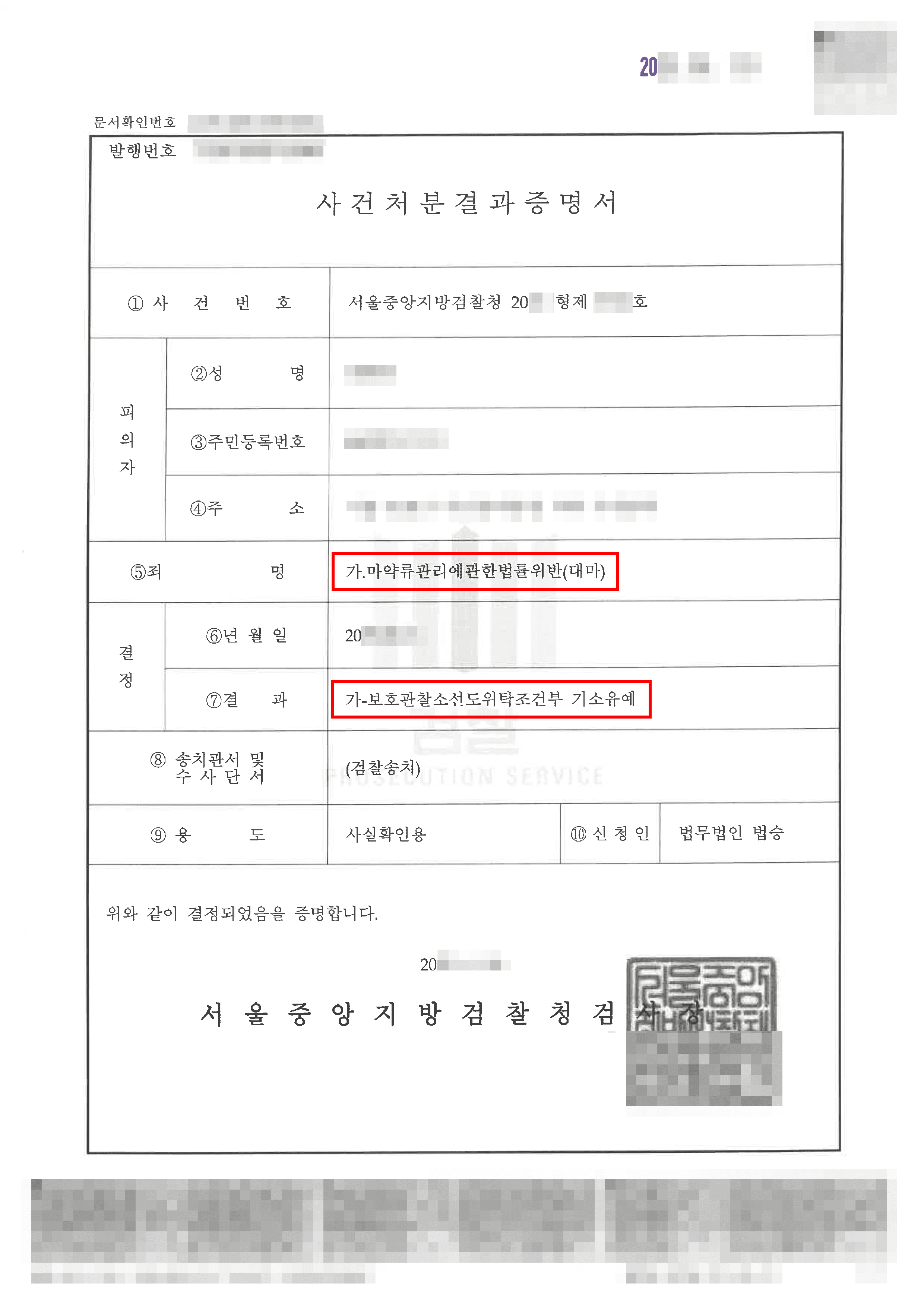 [외국인 마약사건 변호사] 기소유예 | 외국인 유학생 마약류관리법위반 사건, 기소유예 처분