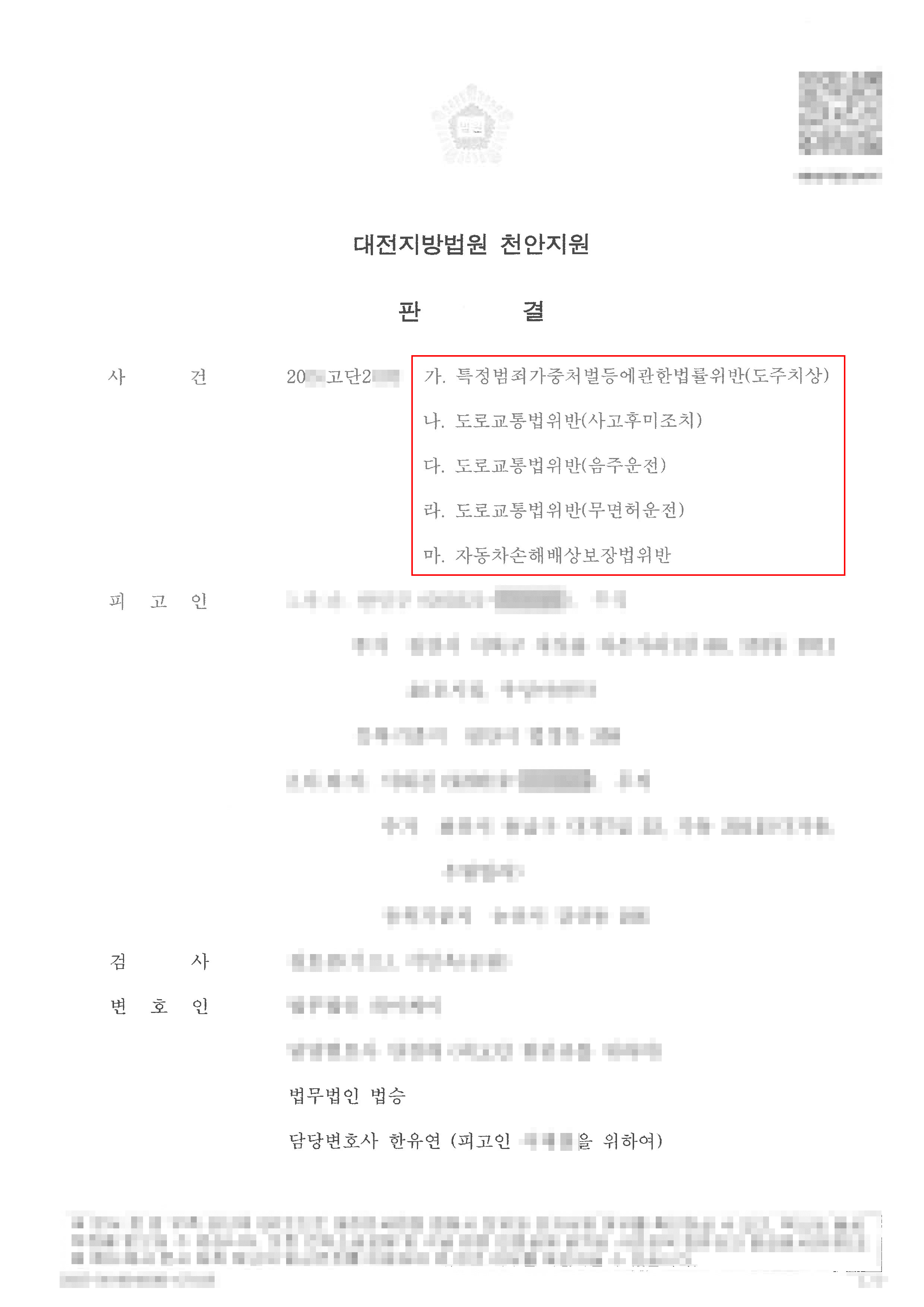 벌금형ㅣ동종범행으로 인한 집행유예 기간 중 무면허 음주운전으로 실형 선고 가능성이 매우 높았으나 벌금형으로 선처받은 사례