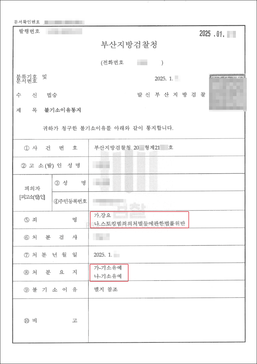 기소유예ㅣ연인에게 협박하여 금전을 받아 고소당한 의뢰인 사례