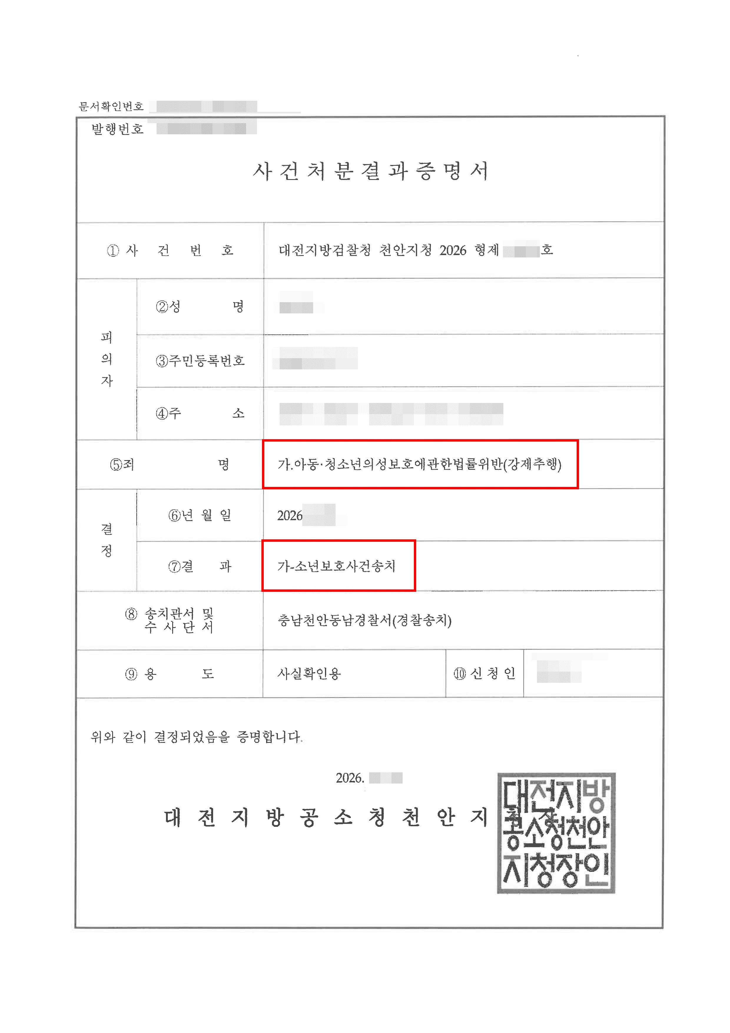 소년부 송치 | 시내버스에서 미성년자를 추행해 성범죄자 전과 위기에 놓인 고등학생 판결문