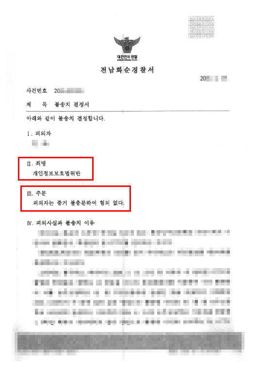 불송치 | 업무 과정에서 공익 목적으로 특정 사진을 전달한 의뢰인, 변호인의 조력으로 혐의없음 사례